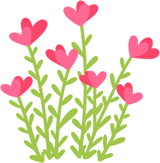 Heart Flowers Illustration